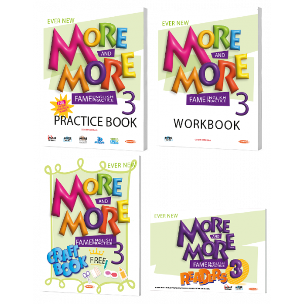 3 MORE&MORE PRACTICE BOOK & WORKBOOK & READERS & CRAFT BOOK (4 LÜ SET)