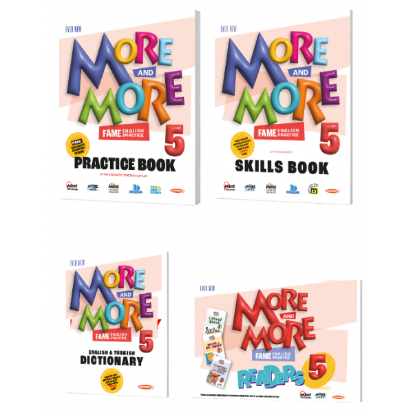 5 MORE&MORE PRACTICE BOOK & SKILLS BOOK & DICTIONARY & READERS (4 LÜ SET)