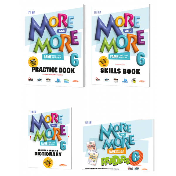 6 MORE&MORE PRACTICE BOOK & SKILLS BOOK & DICTIONARY & READERS (4 LÜ SET)