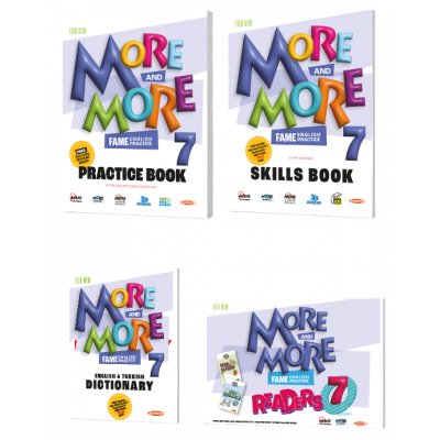 7 MORE&MORE PRACTICE BOOK & SKILLS BOOK & DICTIONARY & READERS (4 LÜ SET)