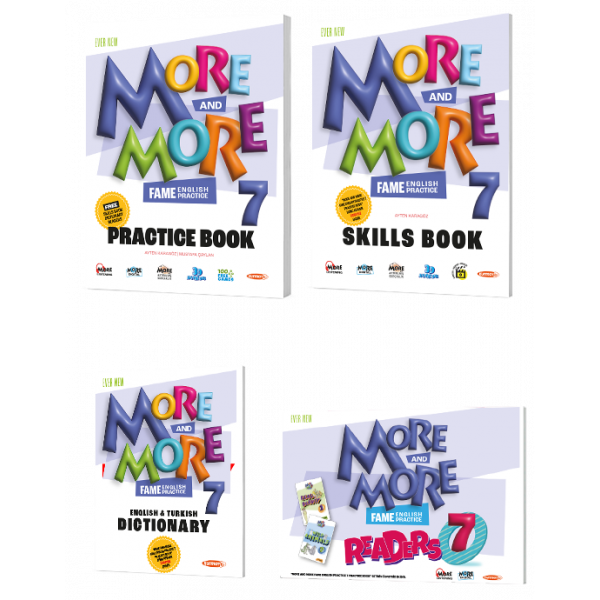 7 MORE&MORE PRACTICE BOOK & SKILLS BOOK & DICTIONARY & READERS (4 LÜ SET)